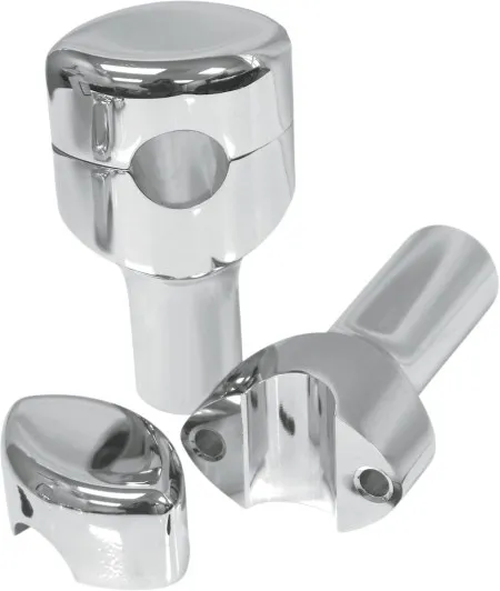 La Choppers 3 Inch Smooth Risers in Chrome Finish For 1-1/4 Inch Handlebars (LA-7406-03)