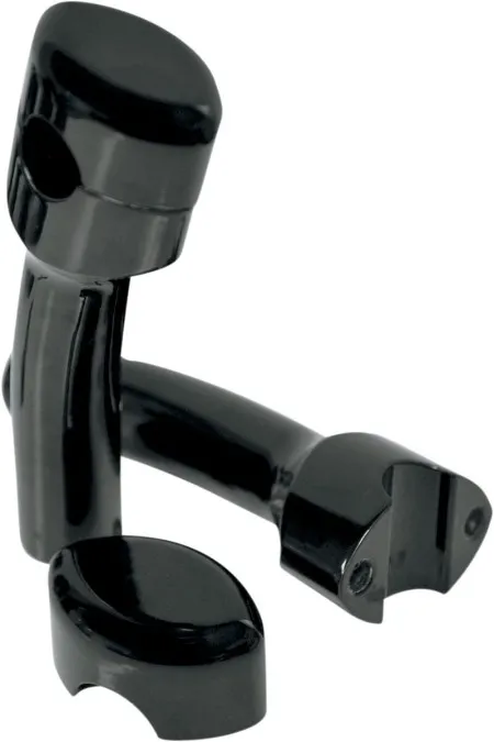 La Choppers 5.5 Inch Smooth Risers in Black Finish For 1-1/4 Inch Handlebars (LA-7406-05B)