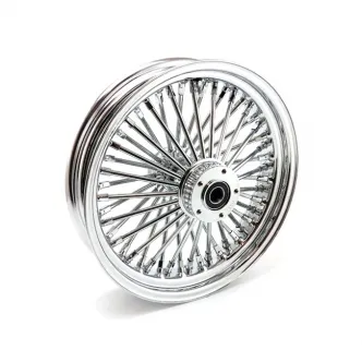 Doss Radial 48 Fat Spoke 3.50 X 16 Dual Flange TUV Front Wheel In Chrome (051-02532)