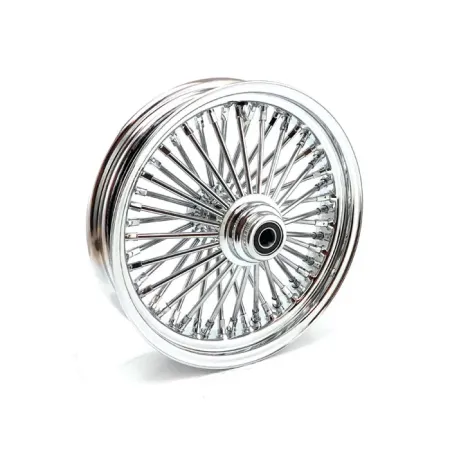 Doss Radial 48 Fat Spoke 3.50 X 16 Single Flange TUV Front Wheel In Chrome (051-02531)
