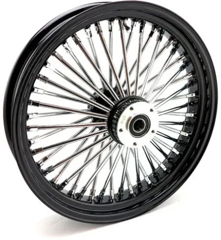 Doss Radial 48 Fat Spoke 3.50 X 18 Dual Flange TUV Front Wheel In Black (052-04532)