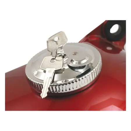 DOSS Vented Screw Type Gas Cap With Lock in Chrome Finish For 1983-1995 Harley Davidson (Excluding FLT) Models (75-009)