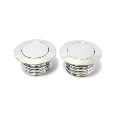 DOSS Pop-Up Vented & Non-Vented Gas Cap Set in Chrome Finish For 1996-1999 Harley Davidson Models (75-027)