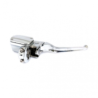 DOSS Handlebar Master Cylinder Assembly 15mm Bore in Chrome Finish For Dual Disc 2008-2017 Touring, 2008-2017 V-Rod Models (ARM135049)