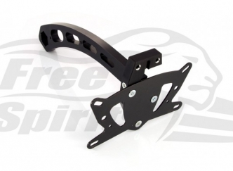 Free Spirits UK/USA/France/Australia Size Side License Plate Bracket in Black Finish For Indian Scout Models (108901R)