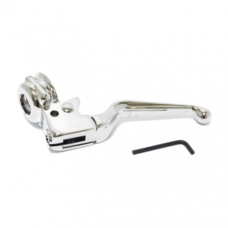 DOSS Handlebar Clutch Lever Assembly in Chrome Finish For 2008-2014 Softail, 2006-2017 Dyna Models (ARM322555)
