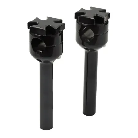 DOSS 6 Inch Flat Maltese Risers in Black Finish For 1973-2002 B.T., TC/B, XL (Excluding FLT) Models (66122B)
