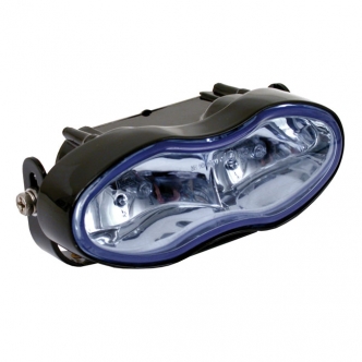 DOSS Oval Double Headlamp Without Housing With Blue Lens (ARM709109)