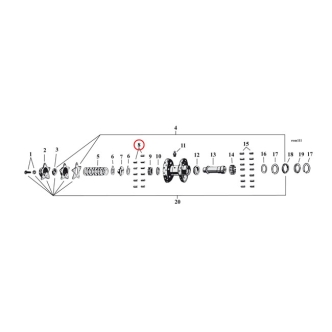 DOSS Right Side Pinion Shaft Crankcase/Wheel Rollers +.0002 Inch Size For 1958-1986 Big Twin, 1930-1957 Big Twin, 1936-1966 Big Twin Models (28 Per Pack) (ARM122269)