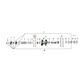 DOSS Right Side Pinion Shaft Crankcase/Wheel Rollers +.0004 Inch Size For 1958-1986 Big Twin, 1930-1957 Big Twin, 1936-1966 Big Twin Models (28 Per Pack) (ARM222969)