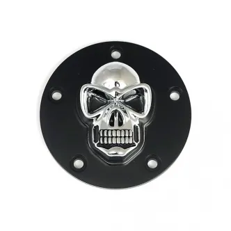 DOSS CVR Vertical Skull Point Cover in Black & Chrome Finish For 1986-2003 XL Sportster Models (77140B)