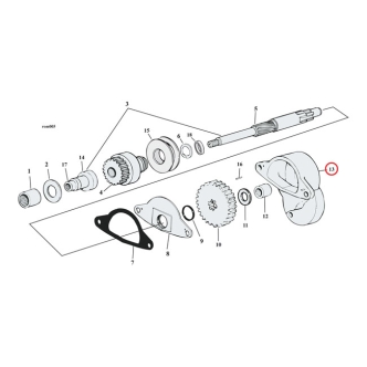 DOSS Starter Shaft Housing For Late 1979-1984 FX, FXWG (Excluding FXB, FXSB), 1984-1985 FXST, 1985 FXEF Hitachi Style Starter Motor Models (ARM210459)