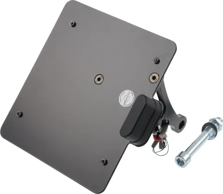 Cult Werk 180x200mm Germany Side Mount License Plate Bracket in Gloss Black Finish For 2002-2017 V-Rod Models (HD-ROD012-D)