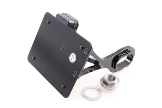 Cult Werk Switzerland 180x140mm Side Mount License Plate Bracket in Black Finish For 2013-2017 FXSB Breakout Models (HD-BRO020-CH)