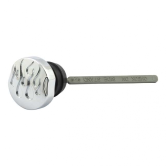 DOSS Flame Oil Tank Filler Plug With Dipstick in Chrome Finish For 2000-2017 Softail (Excluding FXSB, FXCW/C) Models (ARM208089)