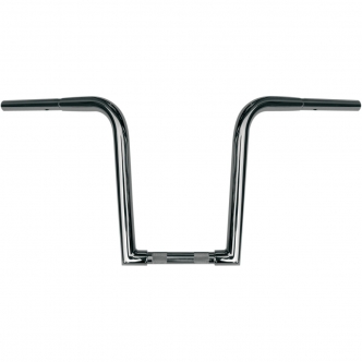 Wild 1 12 Inch Outlaw Z Apehanger in Chrome Finish For 1982-2020 Harley Models With Mechanical & E-Throttle (Excluding 1988-2011 Springers) (WO612)