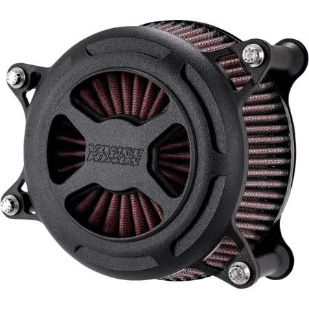 Vance & Hines VO2 x Air Cleaner Kit in Wrinkle Black Finish For 2016-2017 Softail, 2017 FXDLS, 2008-2016 Touring, Trike (E-Throttle) Models (42063)