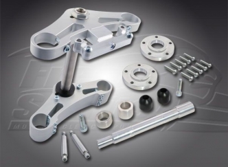 Free Spirits Cafe Racer Triple Trees in Silver Finish For Harley Davidson Sportster Models (202302S)