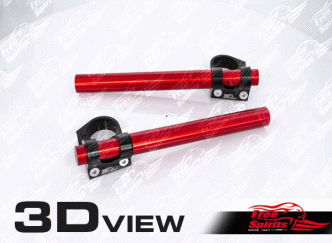 Free Spirits 1 Inch Clip On Bars in Red Finish For 1988-Up Sportster, 1987-1994 FXR & 1991-2005 FXD Dyna (Excluding FXDWG) With 39mm Stem Forks Models (202304R)