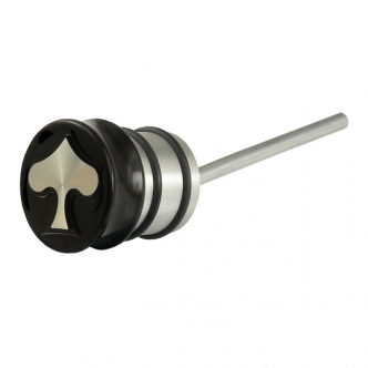 CPV Spade Oil Tank Dipstick in Black Finish For 2000-2017 Twin Cam Softail (Excluding FXSB, FXCW/C) Models (ARM920379)