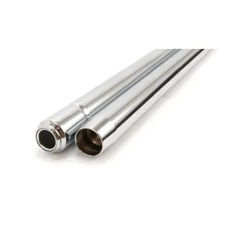 Custom Cycle Stock Length 23 1/4 Inches OAL 35mm Fork Tubes in Chrome Finish For 1975-1983 XL Sportster, 1976-1983 FX/E Models (T4030)