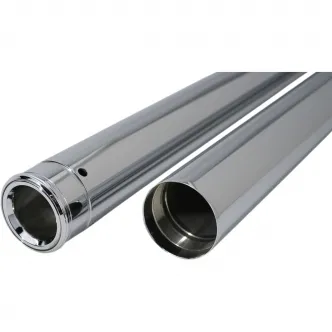 Custom Cycle +4 Inch Over Stock 24 1/2 inches OAL 41mm Fork Tubes in Chrome Finish For 1949-Early 1977 FL Models (T4002)