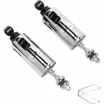 Progressive Suspension 422 Adjustable Standard Duty Shocks in Chrome Finish for 2000-2017 Softail (Excluding FLSTN/I) Models (422-4037C)