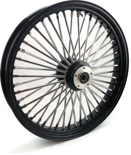 Doss Radial 48 Fat Spoke 3.50 X 23 Dual Flange TUV Front Wheel In Black (052-14532)
