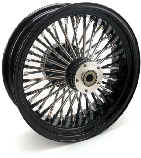 Doss Radial 48 Fat Spoke 5.50 X 16 TUV Rear Wheel In Black For Harley Davidson 2008-2021 Touring Models (052-0393)