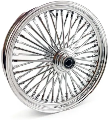 Doss Radial 48 Fat Spoke 3.50 X 18 Single Flange TUV Front Wheel In Chrome  (051-04531)
