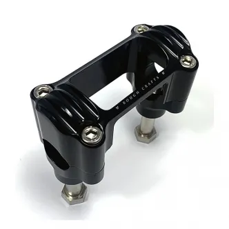 Rough Crafts 1.3 Inch Finned Risers In Black For Harley Davidson 2018-2021 Softail FXBB Street Bob & FXBRS Breakout Models (risers-M8-blk)