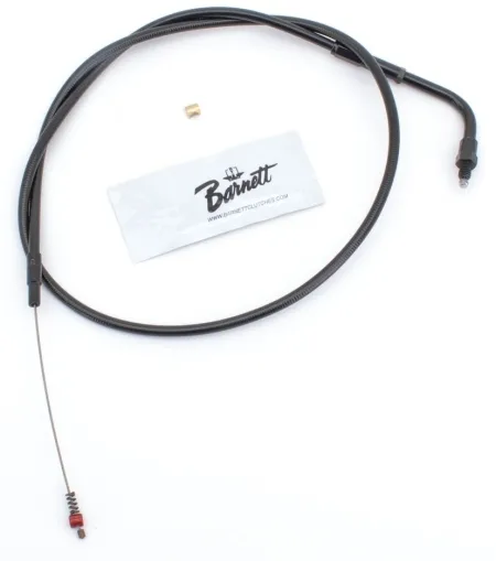 Barnett -2 Inch Idle Cable 30 Inch Outer Cable Length in Stealth Black Finish For 1990-1995 Big Twin, 1988-1995 XL Sportster Models (131-30-40014-(-02))