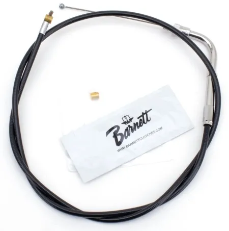 Barnett +12 Inch Throttle Cable 45.5 Inch Outer Cable Length in Black Finish For 1976-1980 Big Twin & XL Sportster Models (101-30-30901+12)
