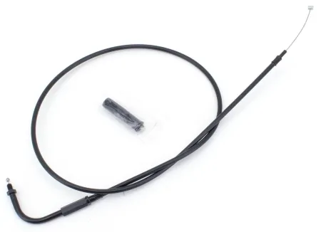 Barnett +6 Inch Throttle Cable 39.5 Inch Outer Cable Length in Stealth Black Finish For 1976-1980 Big Twin & XL Sportster Models (131-30-30901+06)