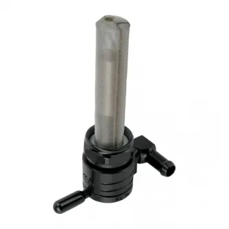 Golan Click - Slick Petcocks 22mm With Nut Backward Outlet in Black Oxide Finish For 1975-2006 Big Twin, XL Sportster (Excluding Injection Models), Customs With 1975-Up Style Threaded Tanks (ARM626419)