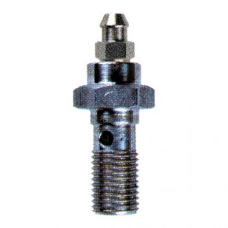 Goodridge 3/8-24 Single Banjo Bolt with Bleed Nipple in Stainless Steel Finish (ARM378029)