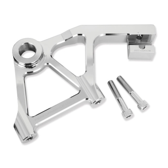 Performance Machine Rear Radial Caliper Bracket Assembly 300mm In Chrome For Harley Davidson 2008-2023 Touring Models With ABS & Non-ABS Brake Systems (0023-1828AGNM-A-CH)