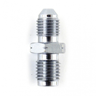 Goodridge Adapter Fitting in Chrome Finish For M10-1.25 Inverted Flare To Male 3/8-24 AN-3 Hose End (ARM877029)