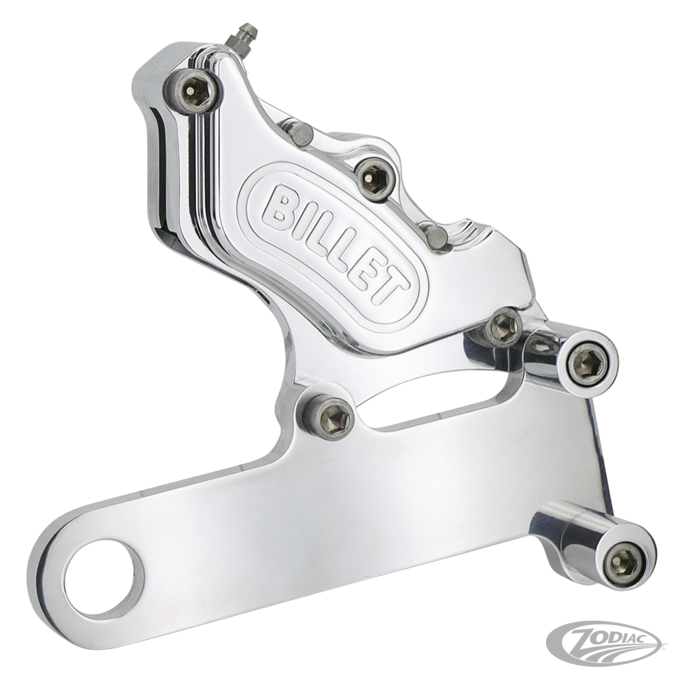 Harrison Billet 4 Piston Rear Brake Caliper With Bracket In Polished Or