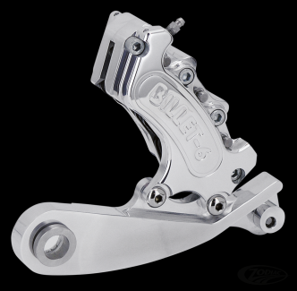 Harrison Billet Rear Mini 6 Piston Caliper With Bracket In Polished Or Black Finish For Harley Davidson 1984-1999 Softail Models