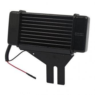 Jagg Horizontal Fan Assisted 10 Row Low Mount Oil Cooler in Black Finish For 1991-2017 Dyna Models (751-FP2500)