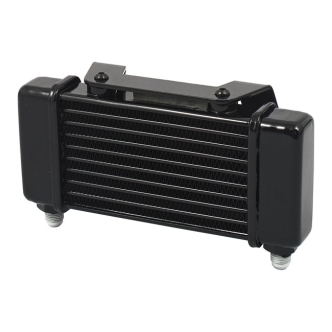 Jagg Horizontal 10-Row Low-Mount Oil Cooler in Black Finish For 2009-2016 Touring (Excluding Twin Cooled) Models (750-2400)