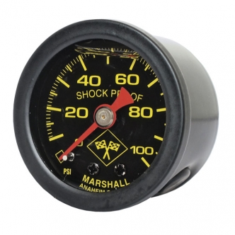 Marshall 0-100 PSI Oil Pressure Gauge Midnight Face With Black Housing (ARM938009)