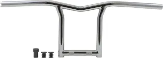 Burly Brand 10 Inch High Sid Handlebar In Chrome For Harley Davidson 1982-2021 Mechanic & E-Throttle Models (B12-6031C)