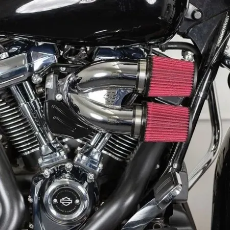 S&S Cycle Tuned Induction Air Cleaner Kit In Chrome For Harley Davidson 2018-2023 Softail M8 & 2017-2023 Touring M8 Models (170-0566A)