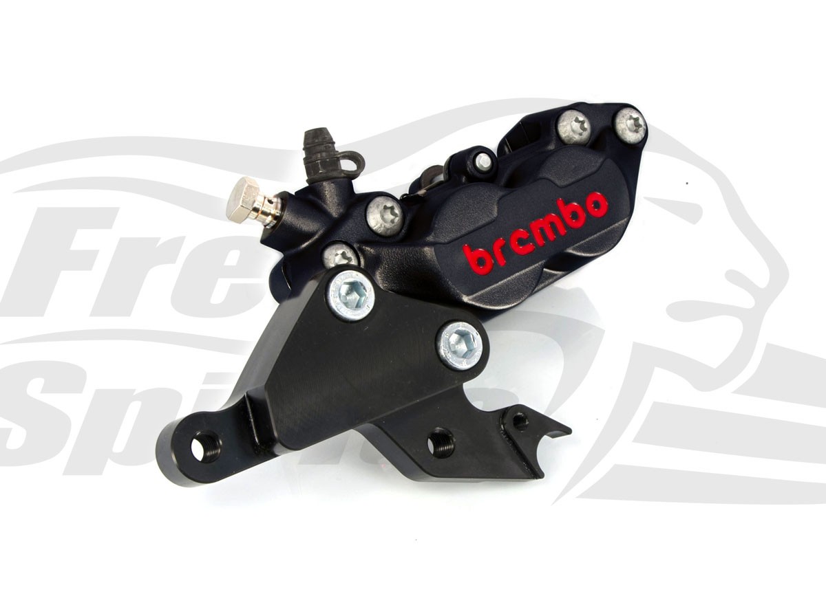 Free Spirits 4 Piston Front Brake Caliper In Black For Indian 20152021