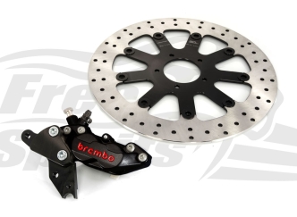 Free Spirits Bolt-In Upgrade 4 Piston Black Caliper & Rotor Diameter 320mm Braking Kit For Indian Scout Models (103802K)