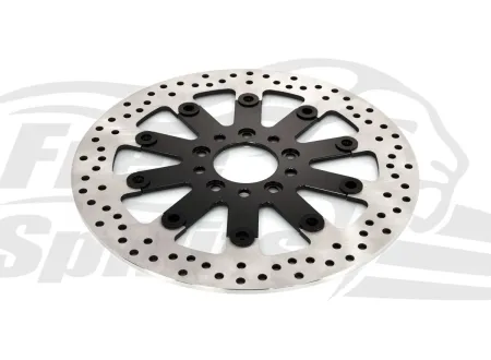 Free Spirits OEM Replacement Front Brake Rotor 300mm With Pads For Harley Davidson 2008-Up Touring & 2008-Up V-Rod Models (203507CK)