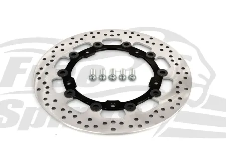 Free Spirits OEM Replacement Front Brake Rotor Kit In Black 300mm With Pads For Brembo Kits For Harley Davidson 2014-2024 Touring Models (203508HK)
