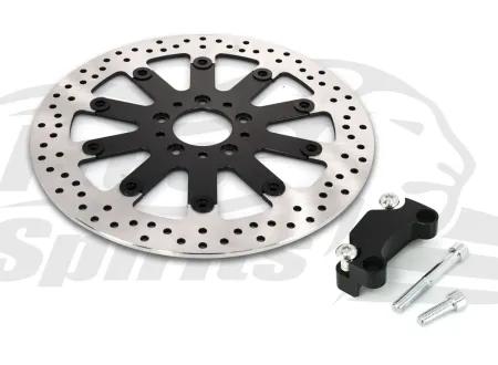 Free Spirits Brake Rotor Kit 320mm With Pads For Harley Davidson 2008-2017 Dyna Models (203703BK)